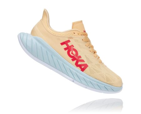 Hoka One One Carbon X 2 Ženske Road Tekaški Čevlji Rumena / Roza SI-754031M